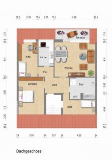 Dachgeschoss + Kaarst + vermietetes 6-Parteien-Haus + Baujahr 1968 + insgesamt ca. 312 m� Wohnfl�che + Garage +