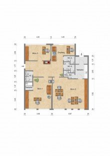 Gewerbefl�che + Vorst + B�ro / Praxis / Kanzlei / Ladenlokal + ca. 129 m� Gewerbefl�che + 4 R�ume + Erdgeschoss +