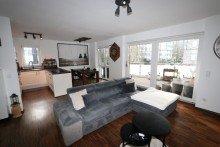 Wohnzimmer + Kaarst + n�he Kirmesplatz + moderne 3-Zimmerwohnung + Balkon + Aufzug + barrierearm +