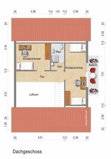 Dachgeschoss + Kaarst + Doppelhaush�lfte + Baujahr 1969+ ca. 107 m� Wohnfl�che + ca. 447 m� Grundst�ck + Garage +