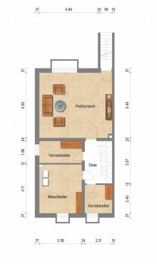 Kellergeschoss Kaarst + Reiheneckhaus + Bj.1981 + ca. 403 m� Grundst�ck + ca. 172 m� Wohnfl�che + 2 Garagen