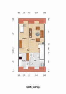 Dachgeschoss + Kaarst + gro�z�giges Reihenendhaus + Bj. 1981 + ca. 155 m� Wohnfl�che + 6 Zimmer + 2 Garagen +