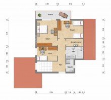 Obergeschoss + Kaarst + freistehendes Einfamilienhaus + Bj. 1962 + ca. 130 m� Wohnfl�che + ca. 642 m� Grundst�ck