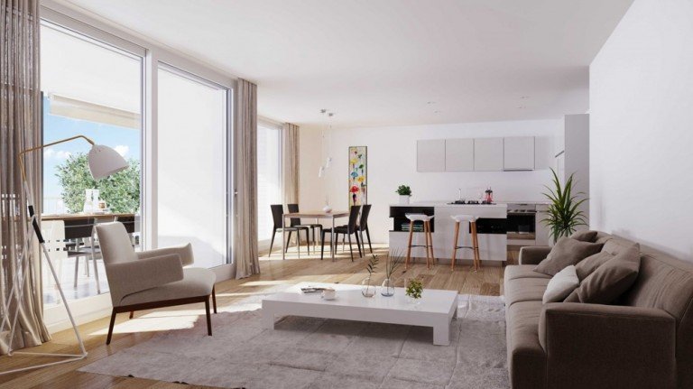 Visualisierung Kaarst Etagenwohnung + Kaarst - Kampstr. + Neubauerstbezug + ab 01.01.22 + barrierearm + 4 Zimmer + Balkon + ca.120 m� +