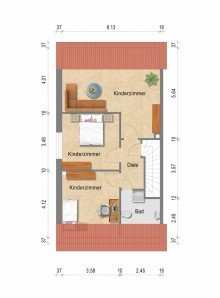 Dachgeschoss Kaarst + Reiheneckhaus + Bj.1981 + ca. 403 m� Grundst�ck + ca. 172 m� Wohnfl�che + 2 Garagen